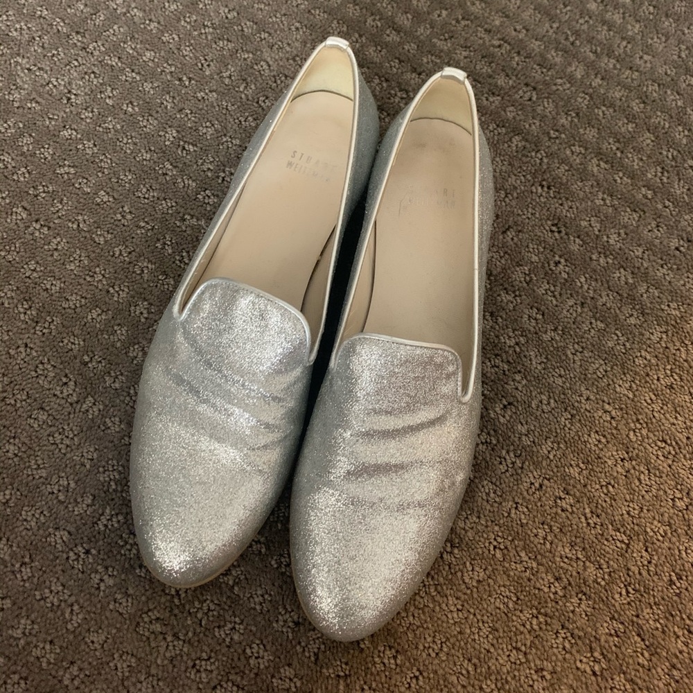 Stuart Weitzman sparkly loafers size 38